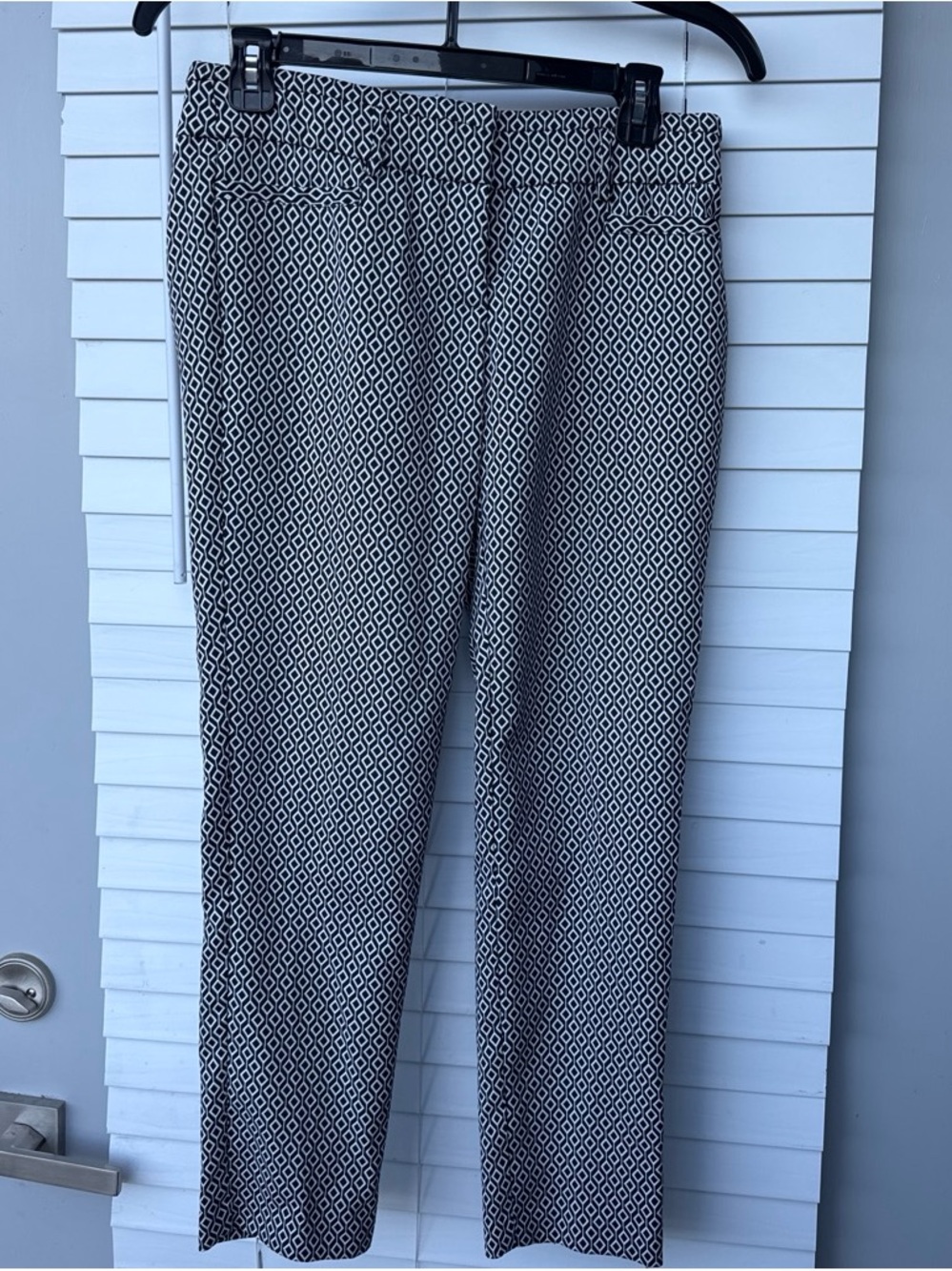 Candie's Black and White Geometric Pattern Chinos